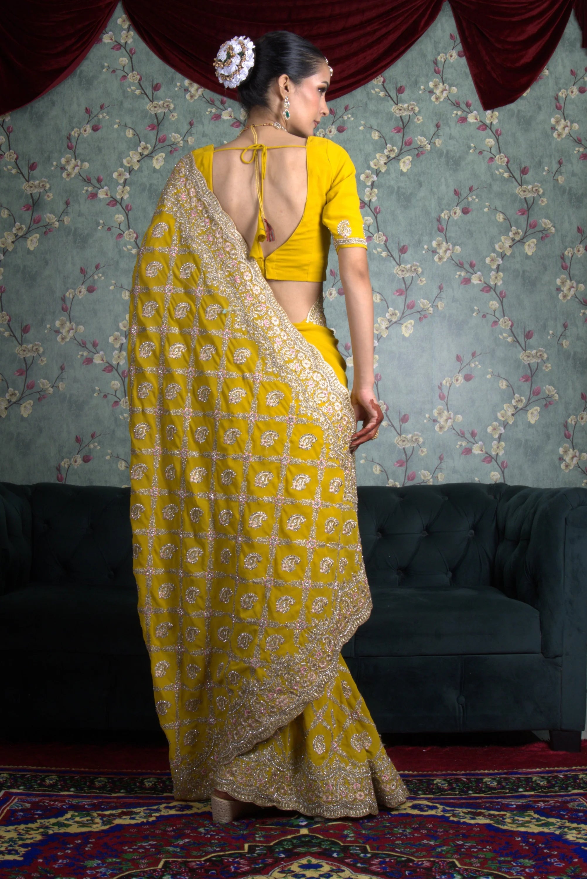 Amaltas Yellow Saree - saree