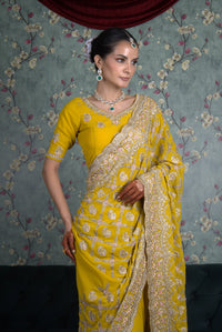 Amaltas Yellow Saree - saree