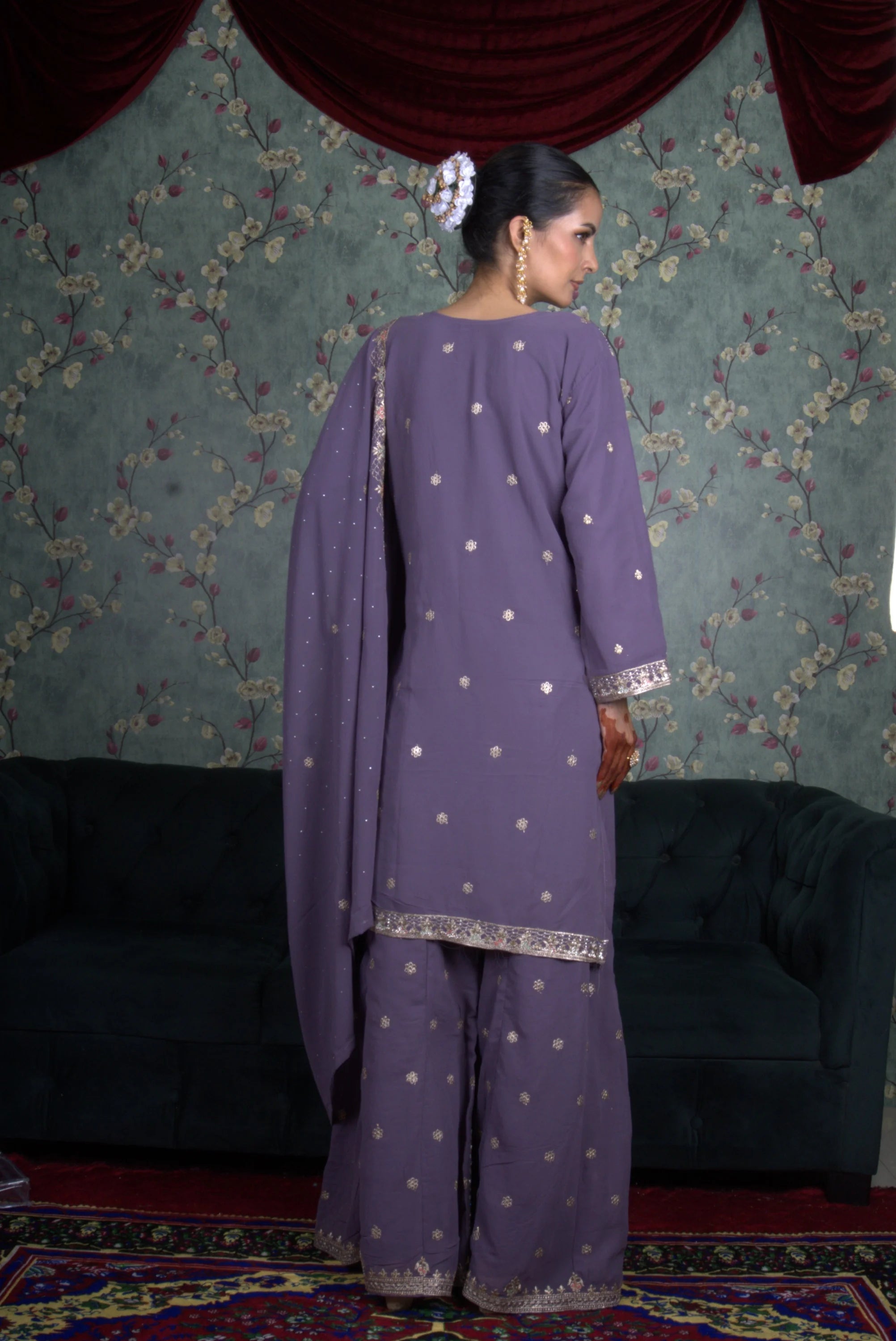 Chandani Raat Purple Sharara