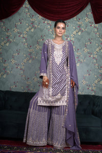 Chandani Raat Purple Sharara