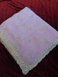 Chanderi silk Saree - Lavender - saree