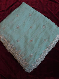 Chanderi silk Saree - Sea green - saree