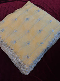 Chanderi silk Saree - Yellow - saree