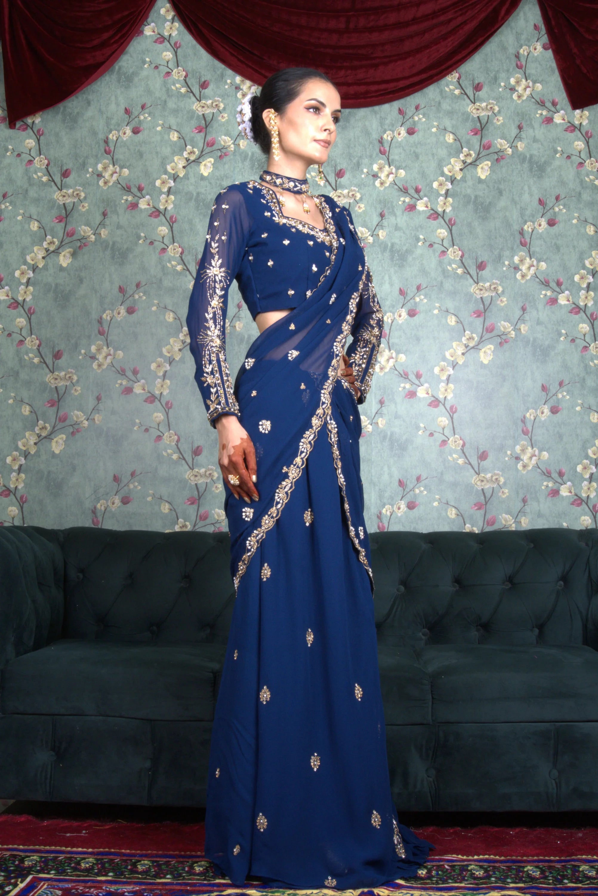 Lavanya Pre Stitched Saree for reception