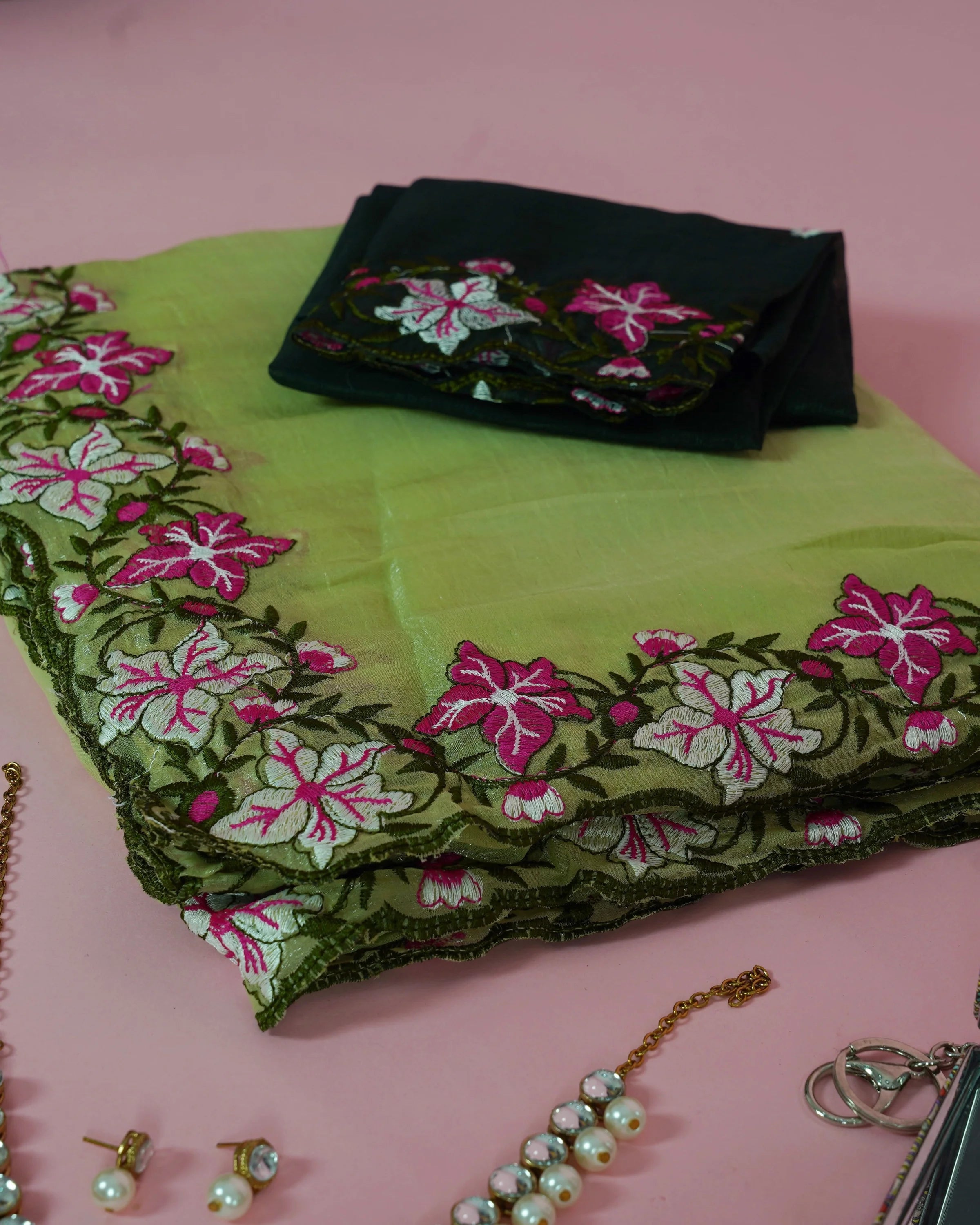 Sbhsj Pastel green saree