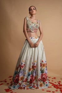 Pastel Floral Lehenga Lehenga