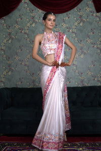 Pearl White Saree