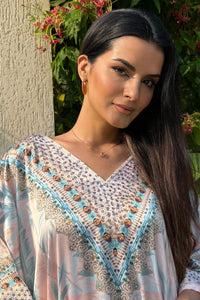 Pinkish blue kaftan - Kaftan