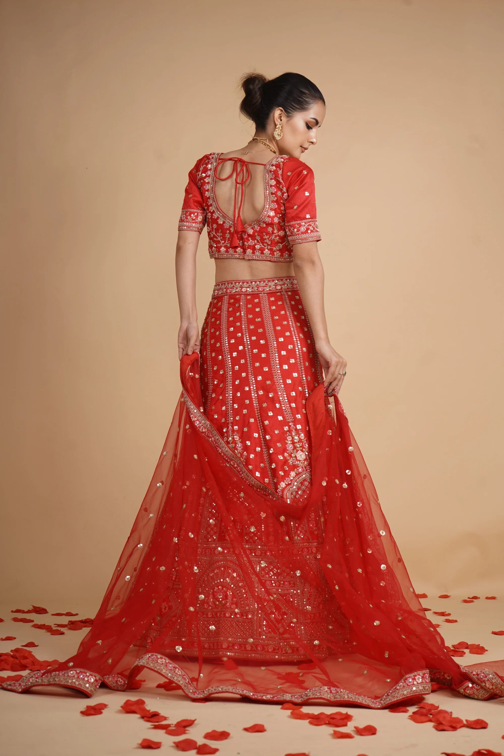 Scarlet Royal Bridal Lehenga Lehenga