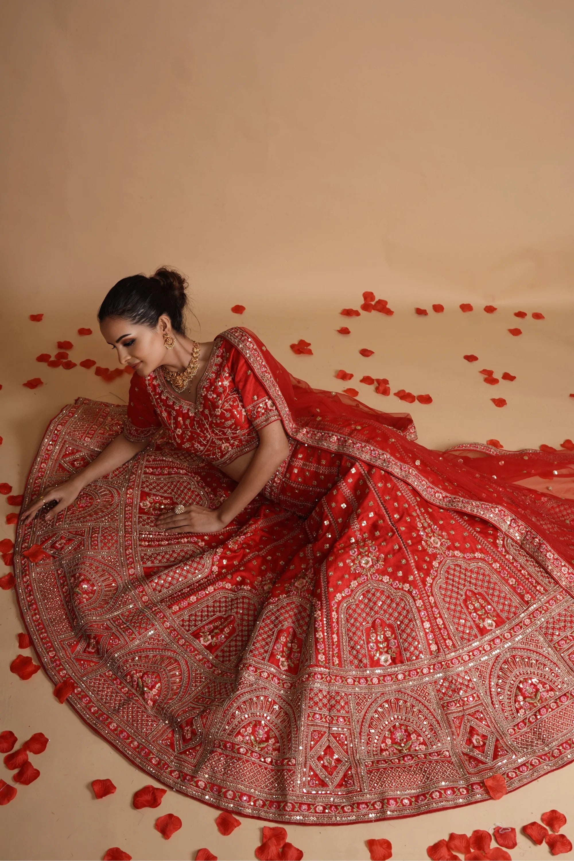 Scarlet Royal Bridal Lehenga Lehenga