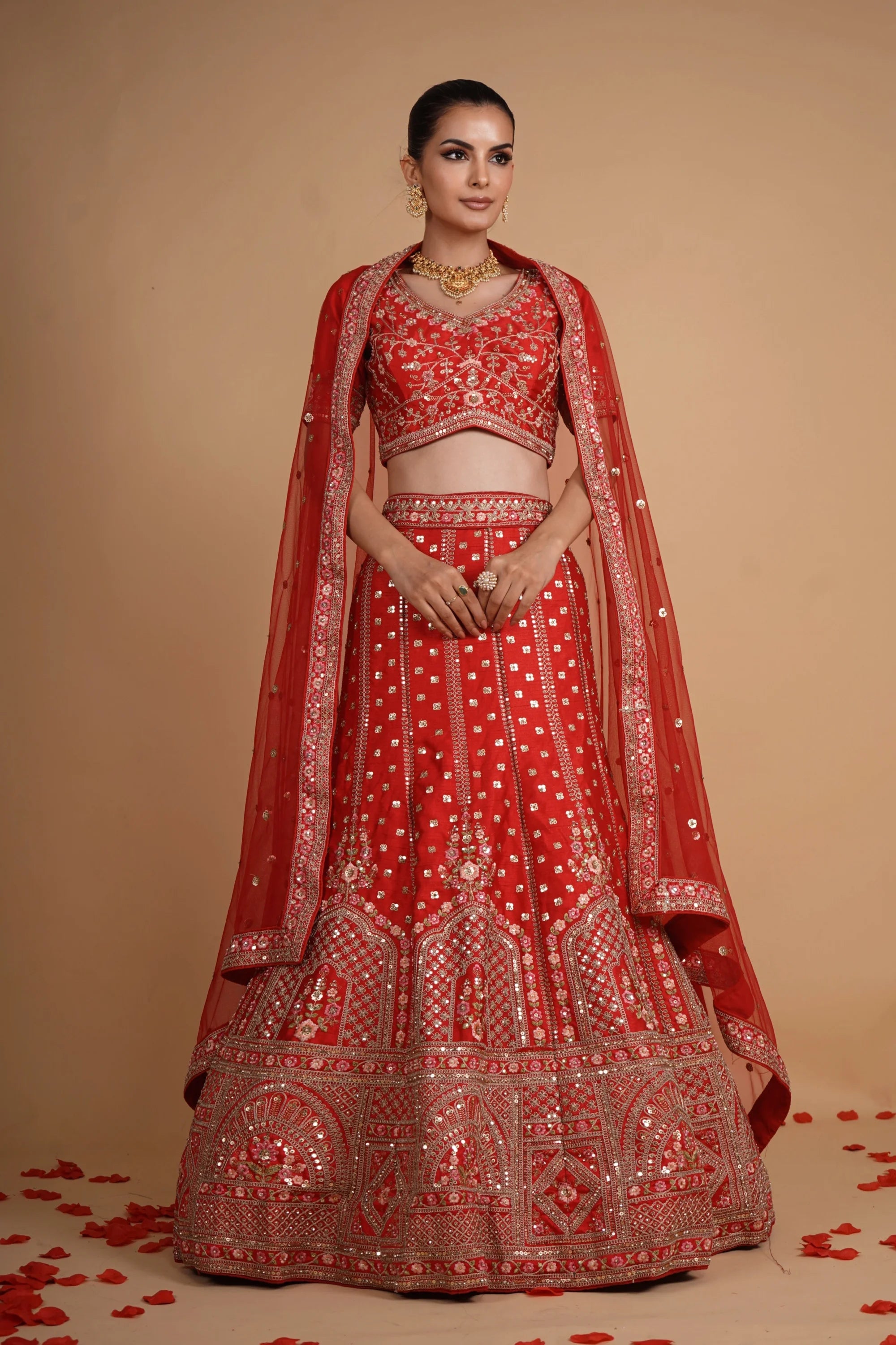 Scarlet Royal Bridal Lehenga Lehenga