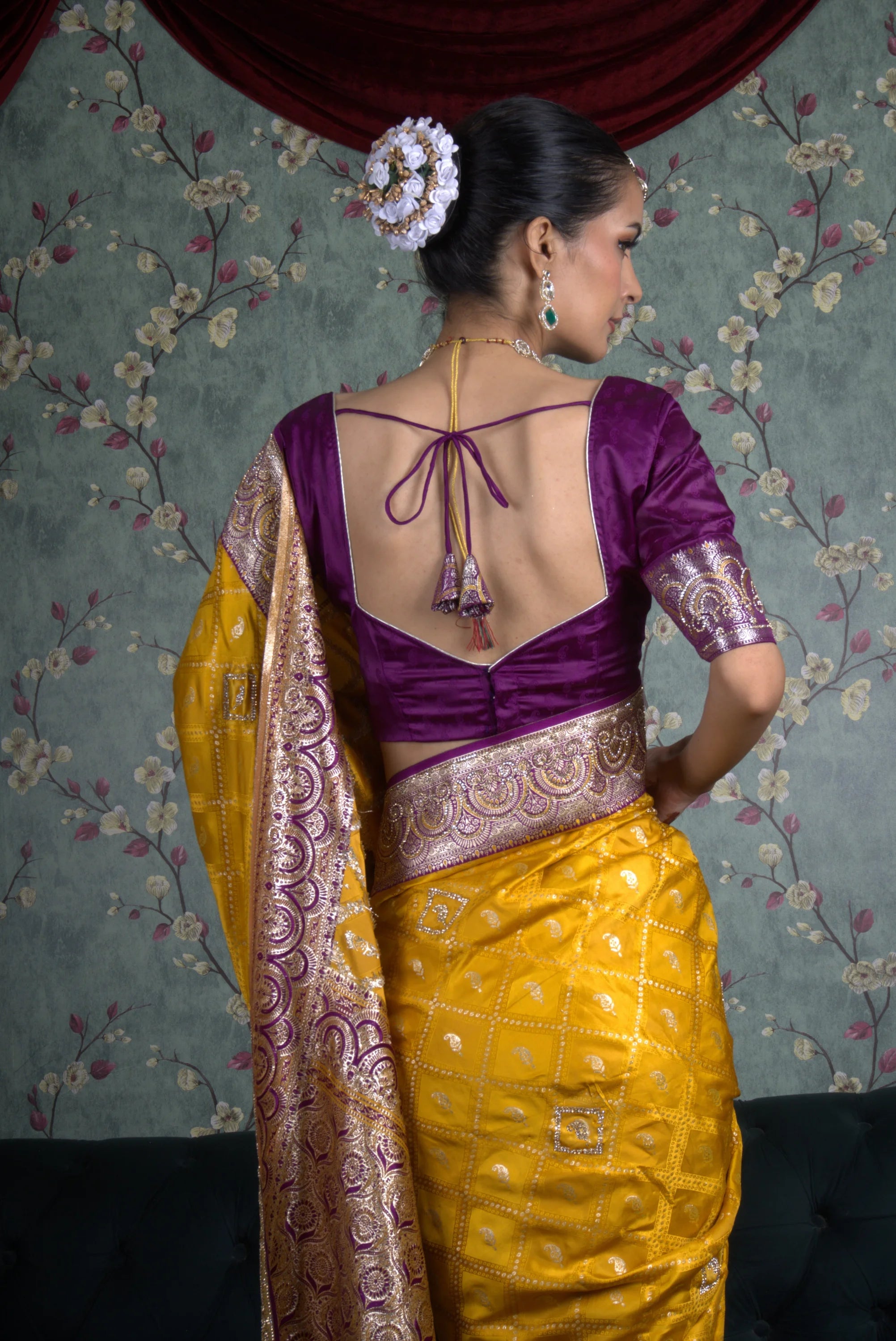 Sunehri Mustard Saree