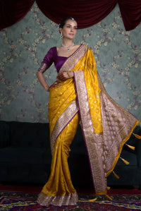 Sunehri Mustard Saree