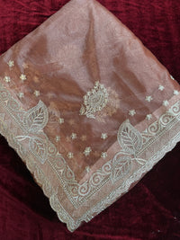 Tissue Silk Saree - Copper - saree