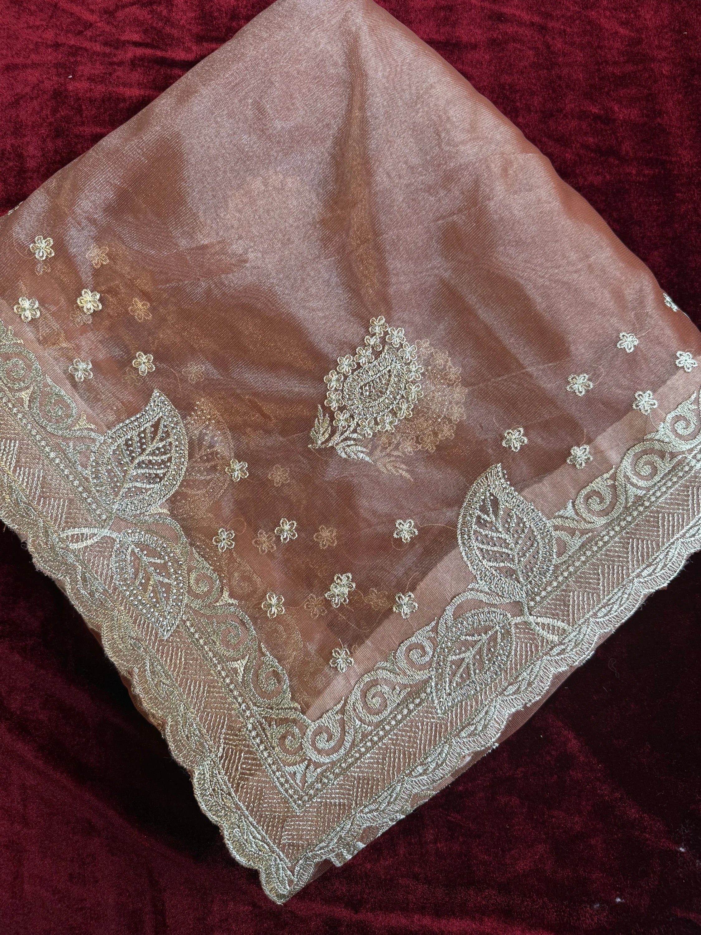 Tissue Silk Saree - Copper - saree