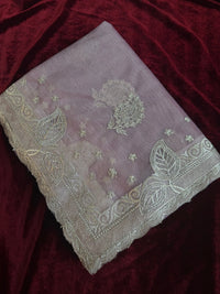 Tissue Silk Saree - Lavender - saree