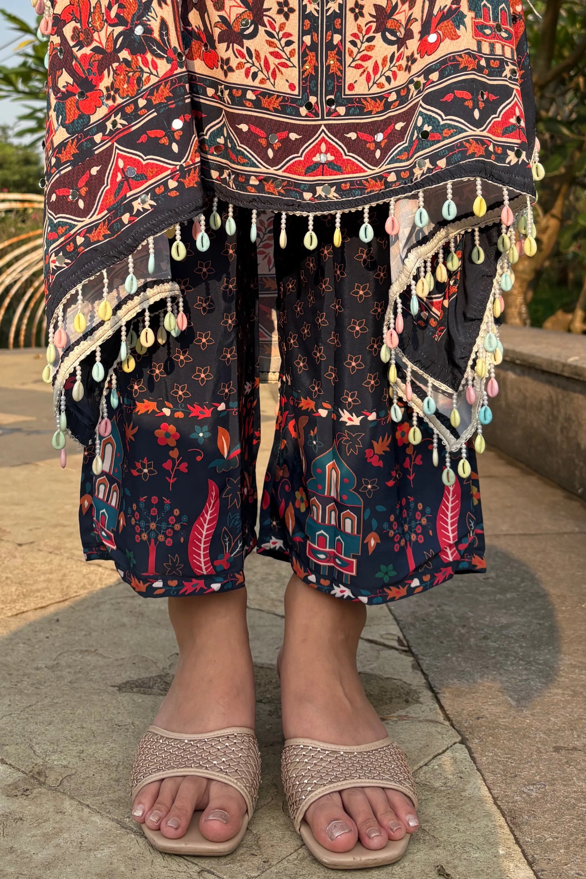 Ajrakh kaftan set - Kaftan