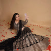 Black & gold lehenga
