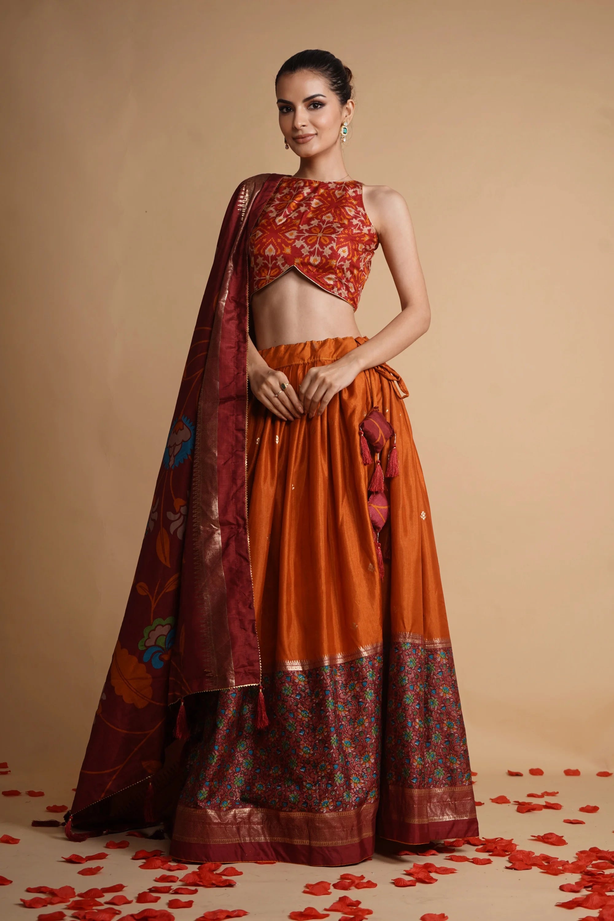 Brown Royal Lehenga Lehenga