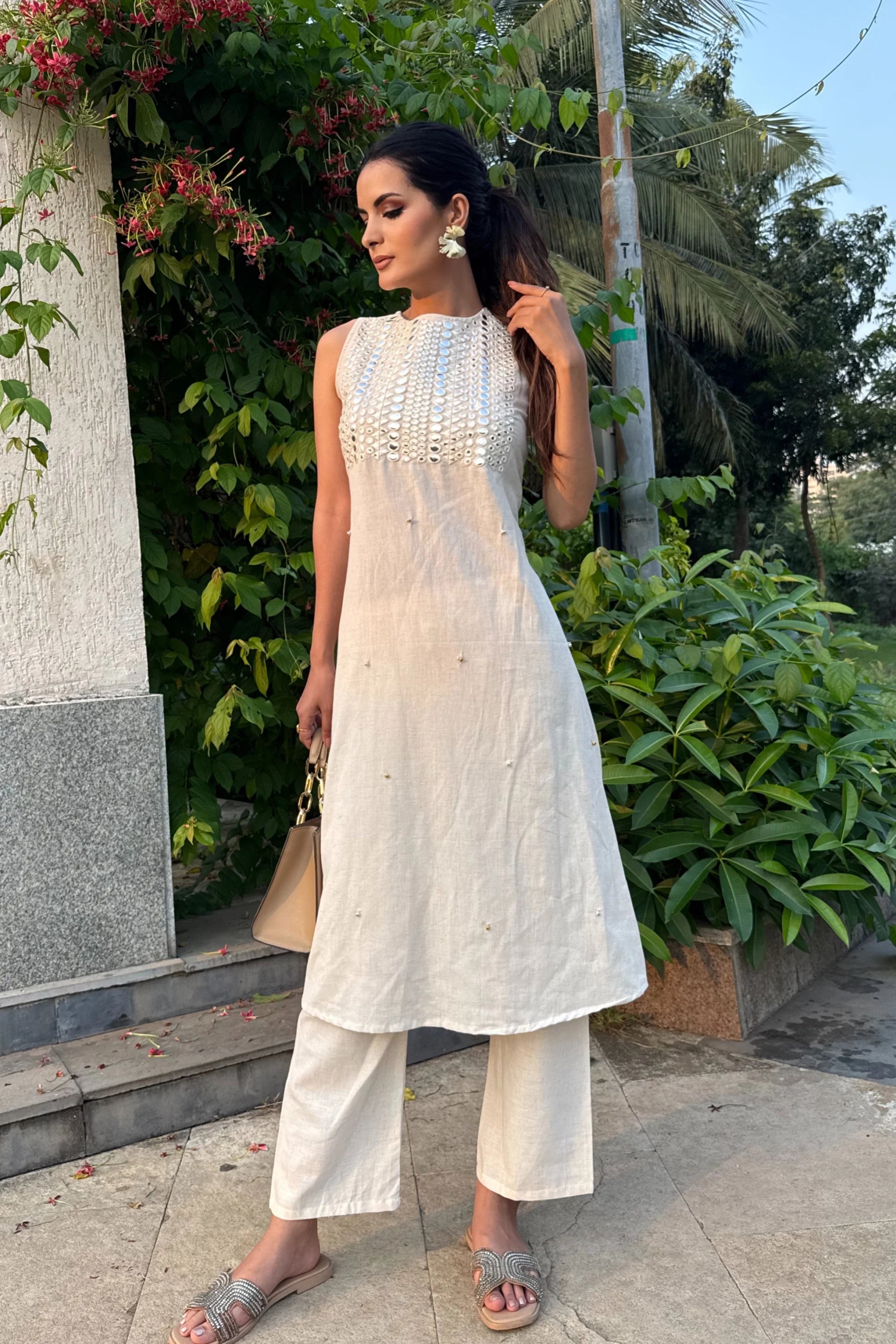 Cotton linen co-ord set - M - Co-ord set