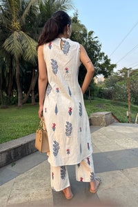 Cotton linen floral printed co-ord set - M - Co-ord set