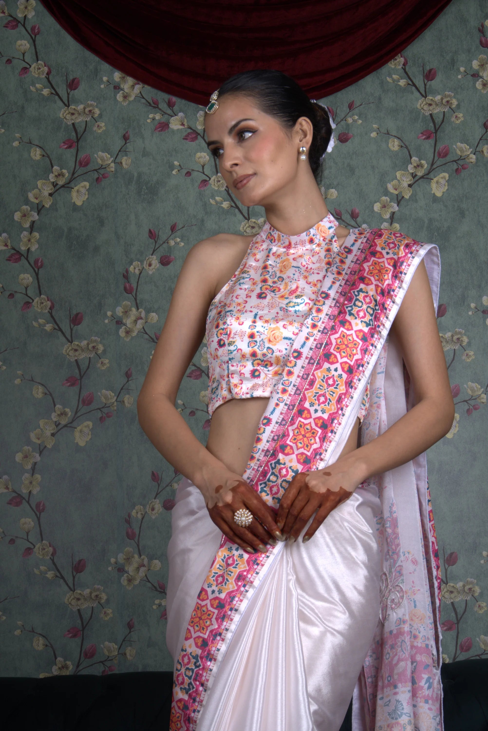 Pearl White Saree