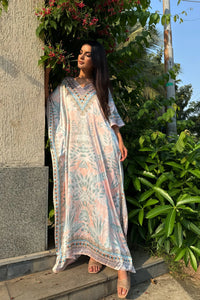 Pinkish blue kaftan - Kaftan