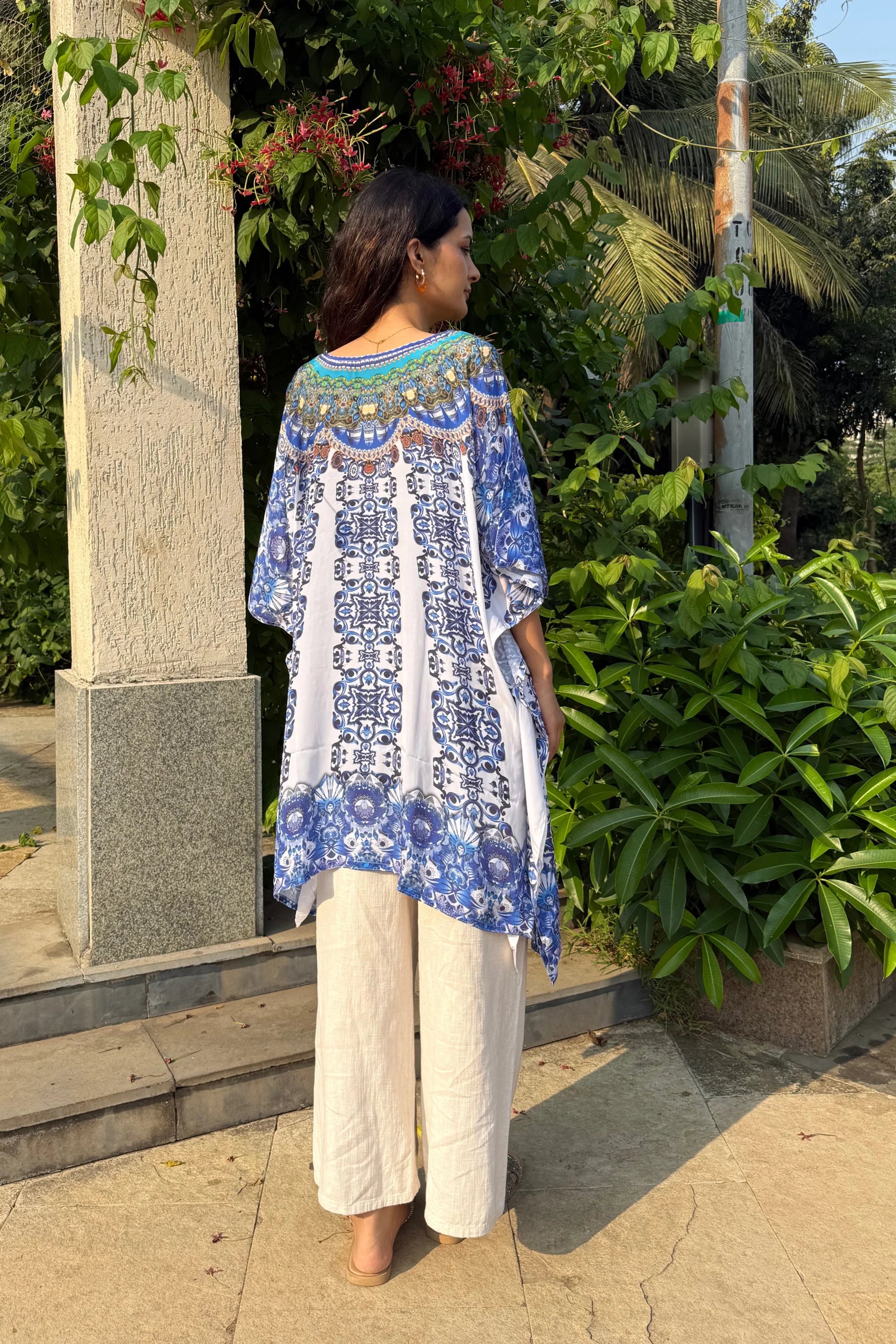Pooncho kurti in blue