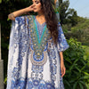 Short kaftan in blue